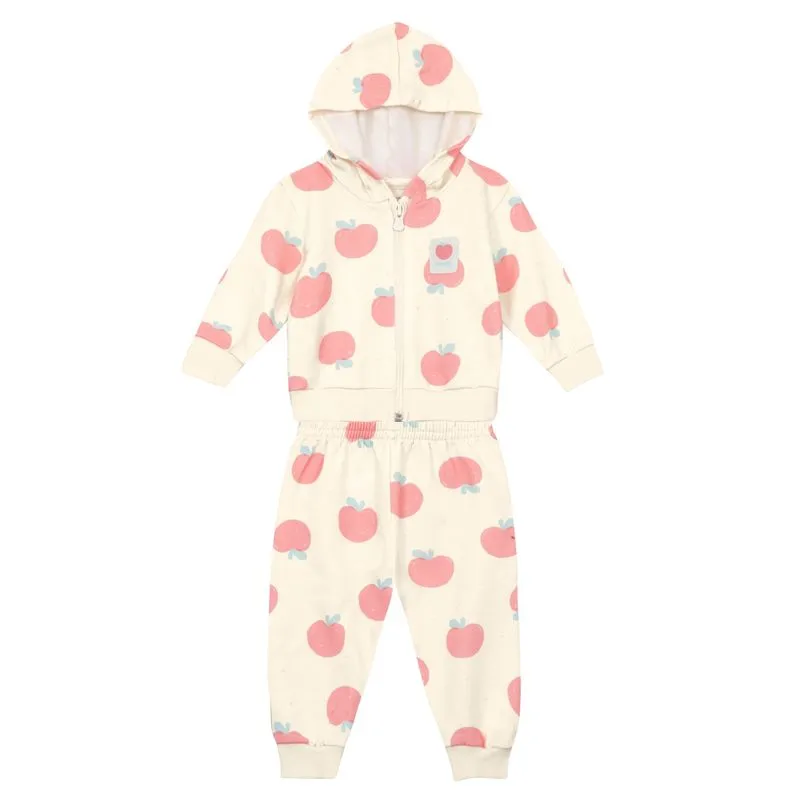 Conjunto bebê menina em moletom Brandili Baby -G