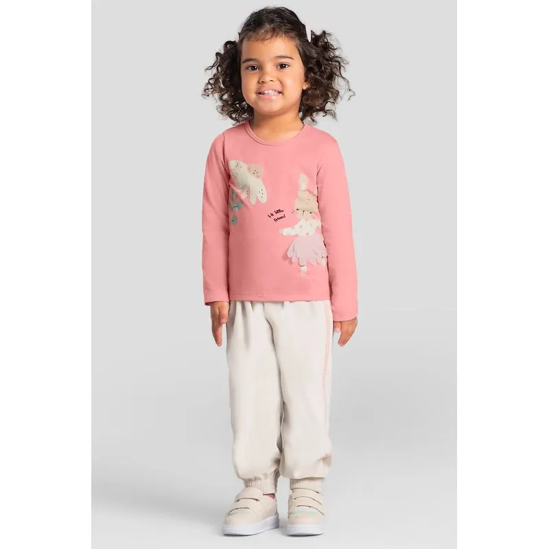 Blusa infantil menina em malha Brandili -2