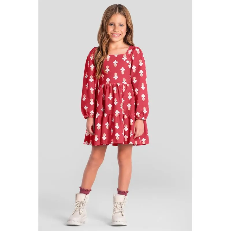 Vestido infantil menina floral Mundi -6