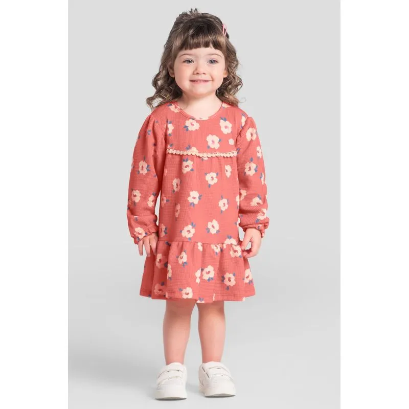 Vestido infantil menina floral Brandili -2