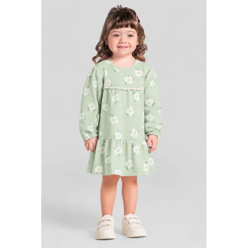 Vestido infantil menina floral Brandili -8