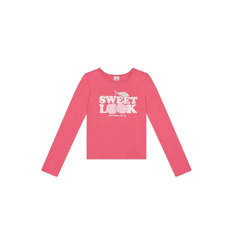 Blusa infantil menina em malha Brandili -4
