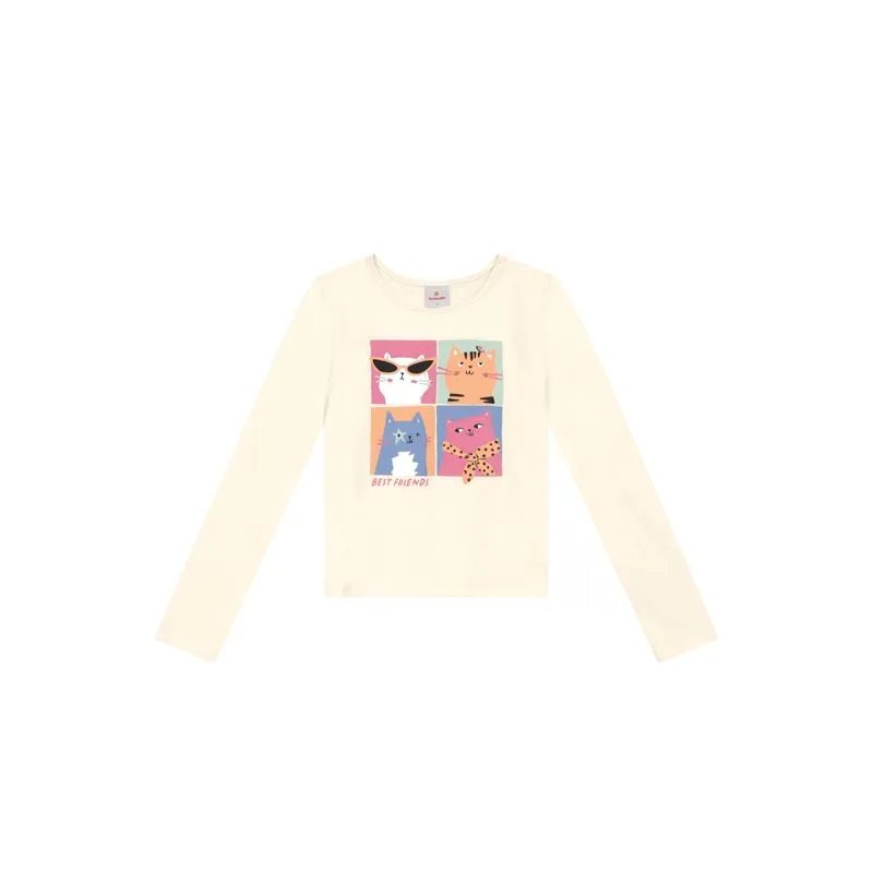 Blusa infantil menina em malha Brandili -10