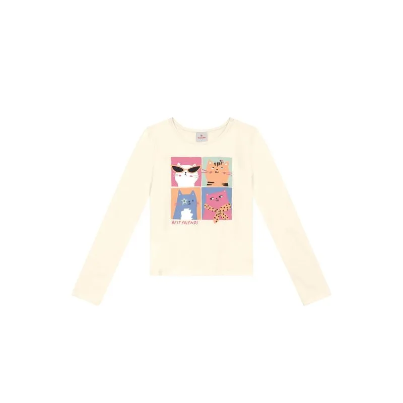 Blusa infantil menina em malha Brandili -6