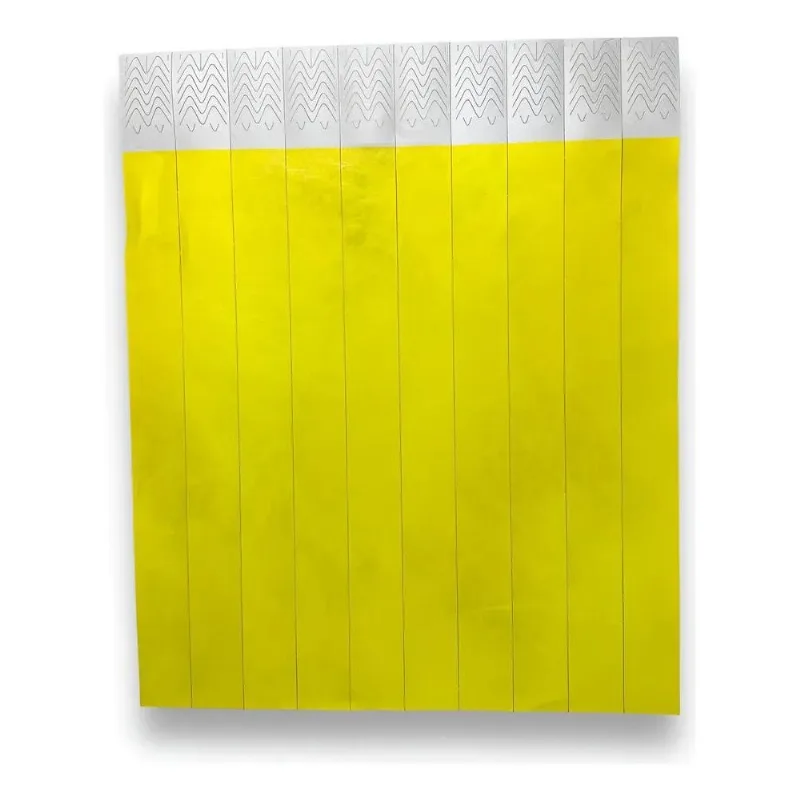 100un Pulseiras De Identificação, Festas Amarelo Fluorescen