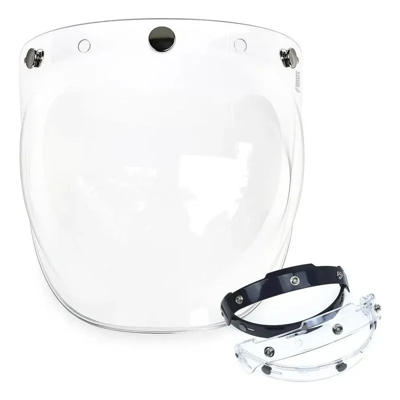 Bolha + Flip Capacete Aberto Vintage Ol Transparente / Crist