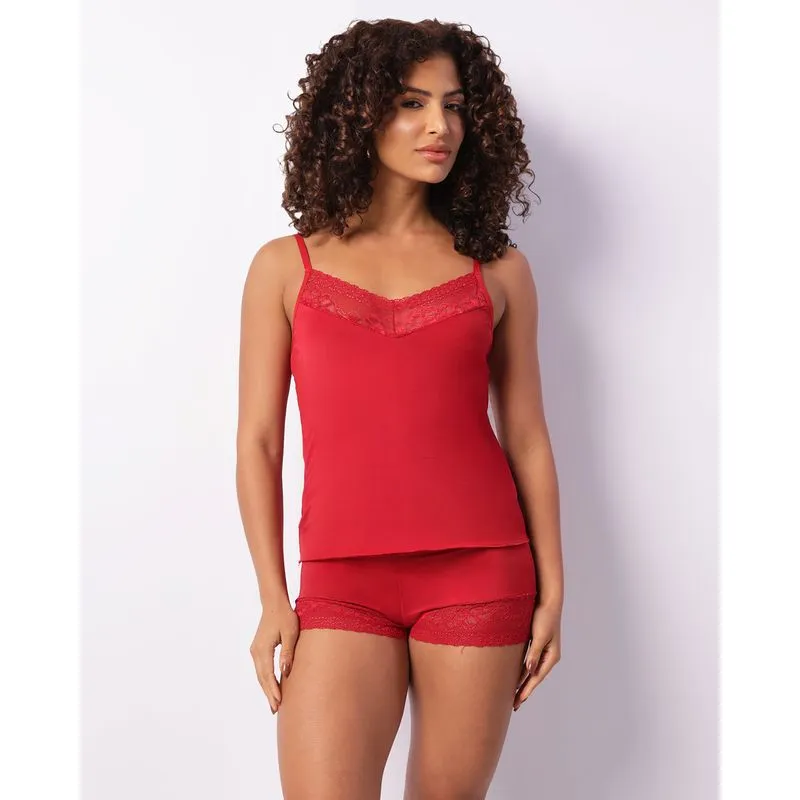 Short Doll Feminino Renda Curto Vermelho G