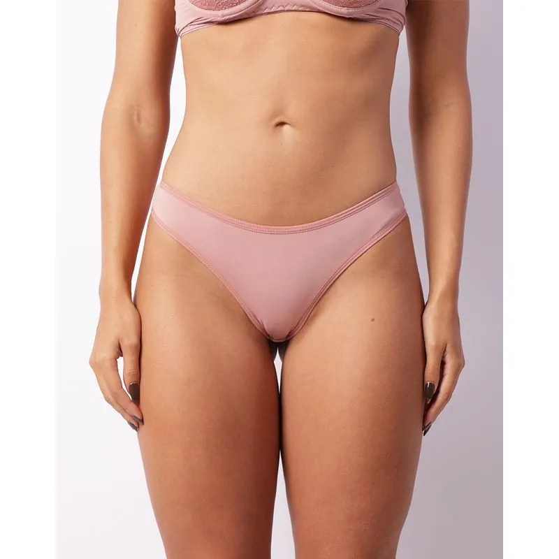 Calcinha Feminina Fio Duplo Detalhe Renda Rosa G