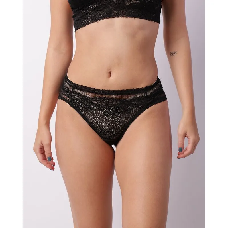 Calcinha Feminina Biquíni Renda Preta G