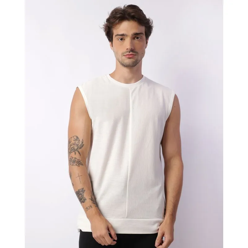 Regata Masculina Texturizada Off White G