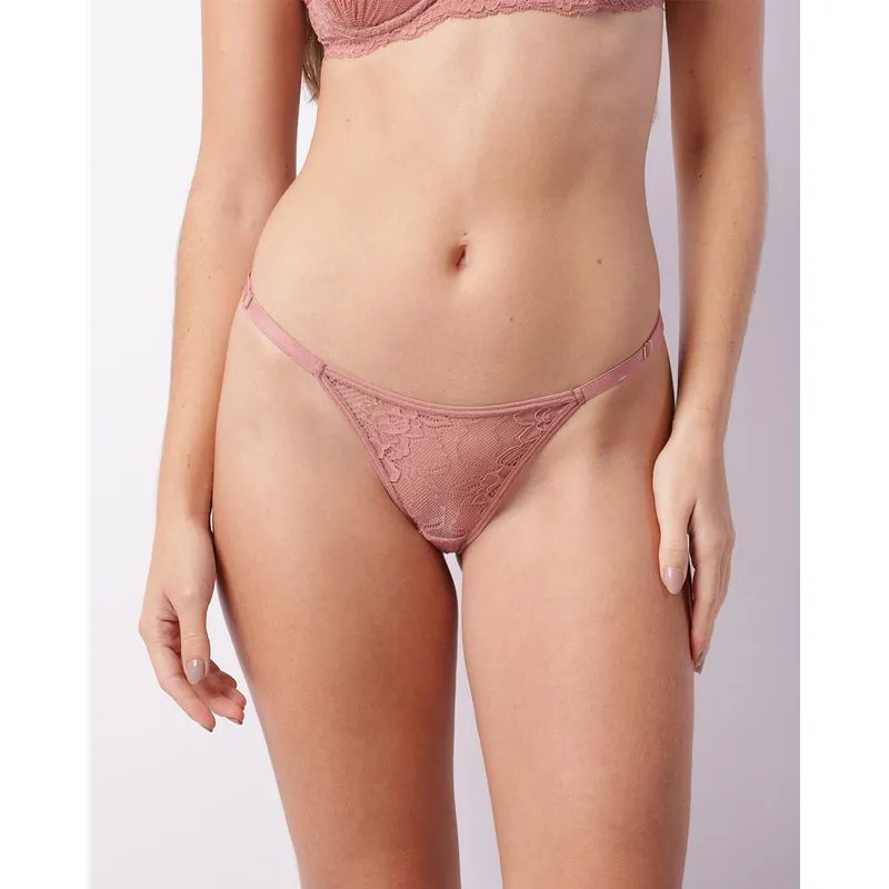 Calcinha Feminina String Renda Rosa M