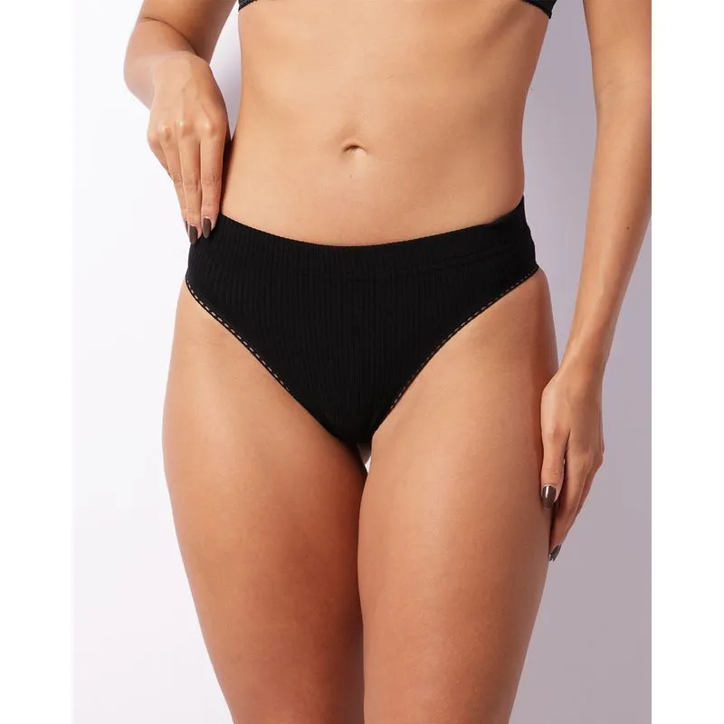 Calcinha Feminina Biquíni Trifil Canelada Sem Costura Preta GG