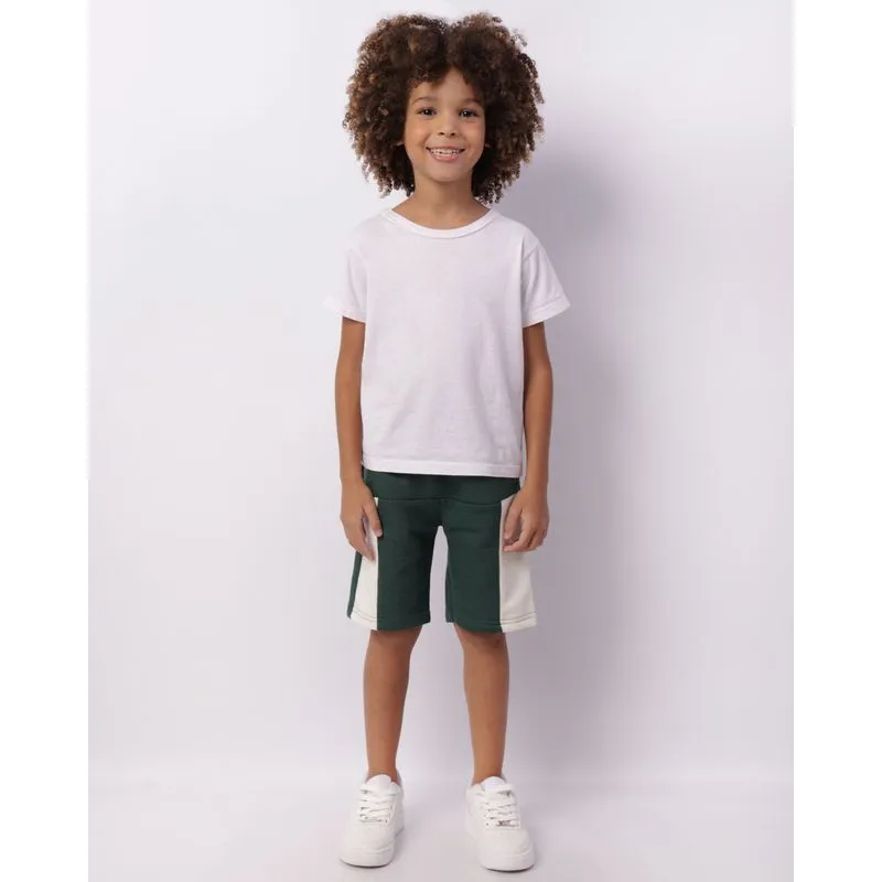 Bermuda Infantil Moletinho Reta Marvel Estampa Hulk Verde 10