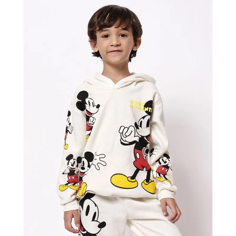 Blusa Moletom Infantil Mickey Mouse Off White 6