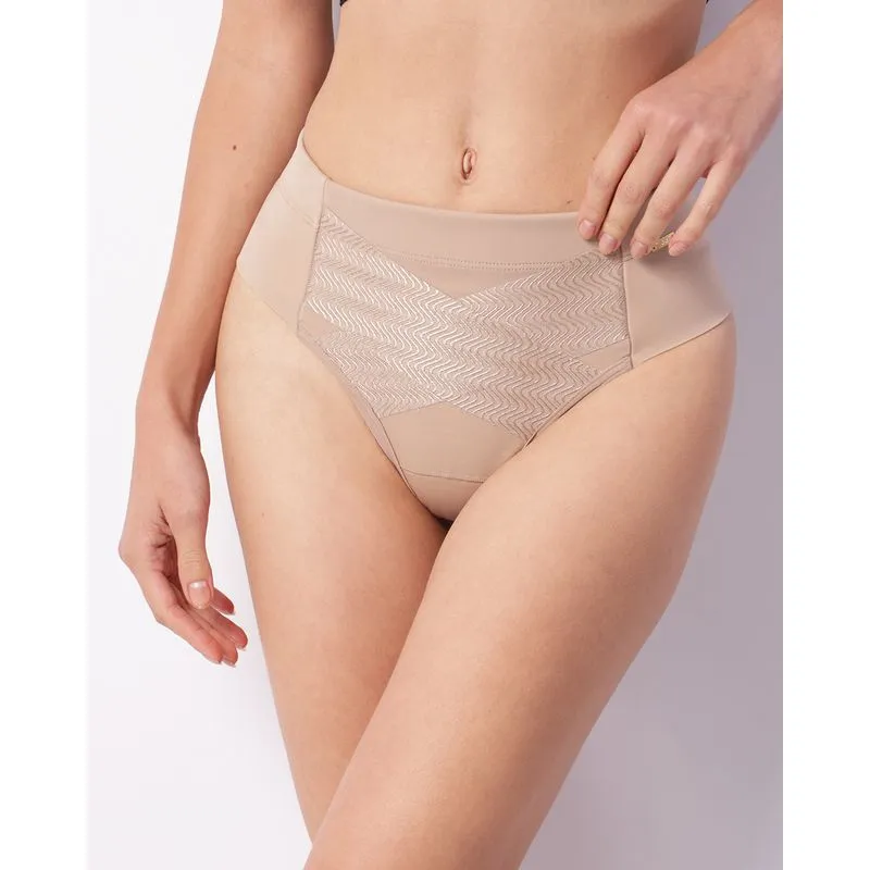 Calcinha Cinta Dilady Fio Dental Modeladora Zero Barriga Bege P
