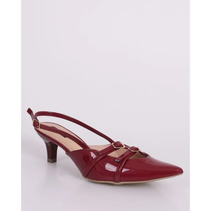 Scarpin Feminino Villa Rosa Envernizado Vinho 39