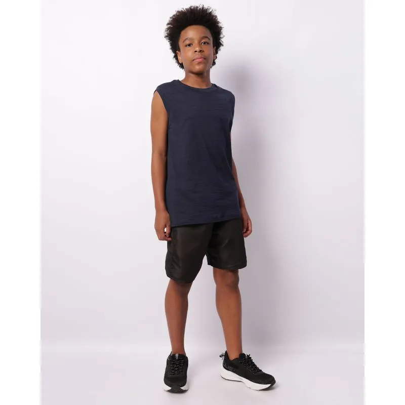 Bermuda Juvenil Reta Com Bolso Preta 12