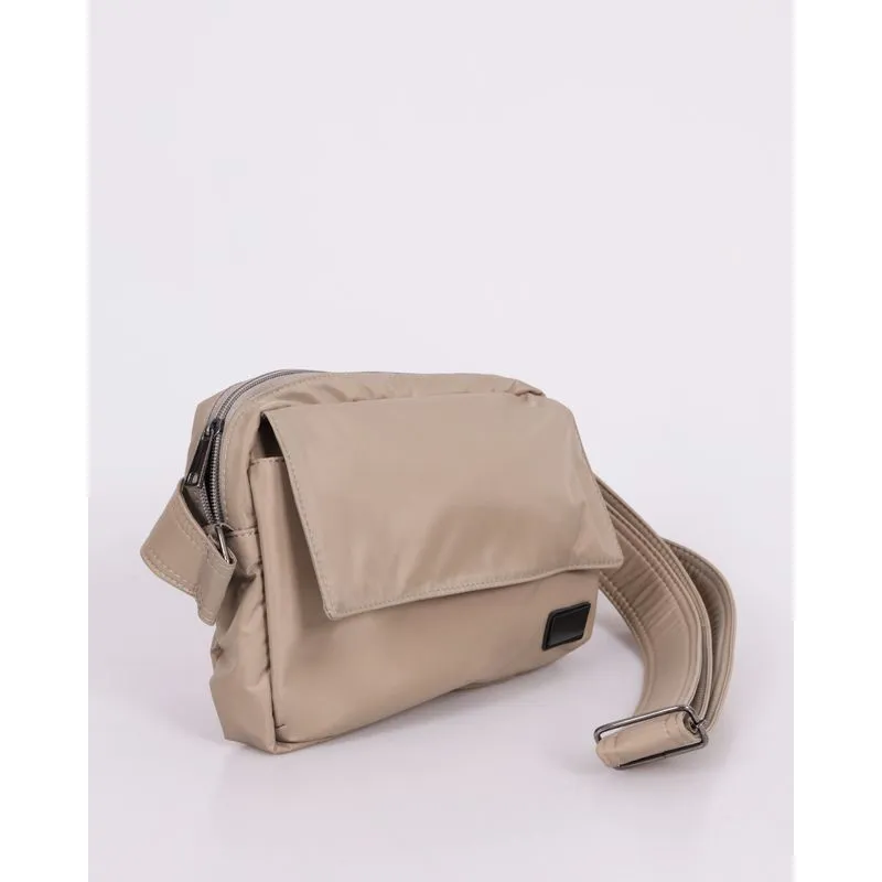 Bolsa Carteiro Alça Com Bolsos Bege UN