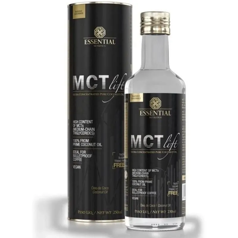 2x Mct Lift Garrafa Óleo De Coco 250ml - Essential Nutrition