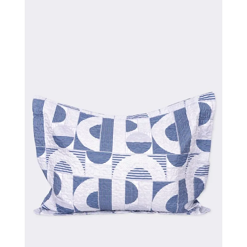 Porta Travesseiro 50cmx70cm Andreza Estampado Azul UN