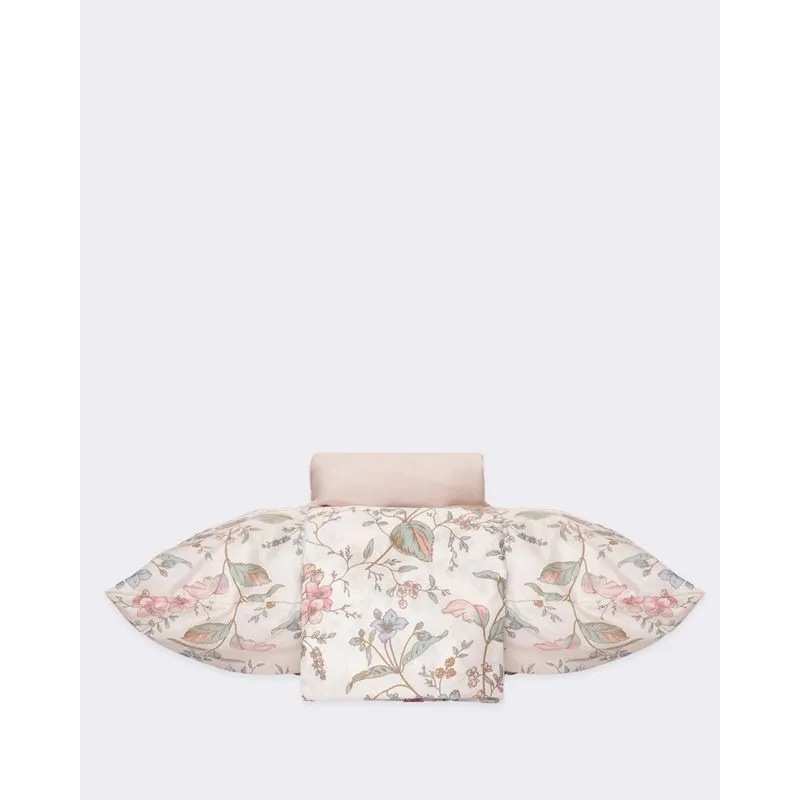 Jogo de Cama Solteiro 3 Peças Andreza Estampa Floral Branco UN