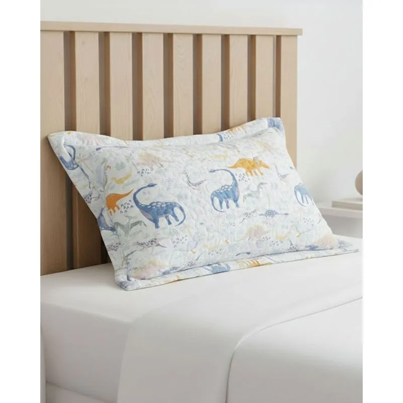 Porta Travesseiro Infantil 50cm x 70cm Andreza Dinossauro Azul UN