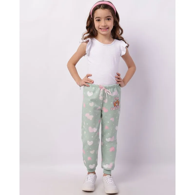 Calça Moletom Infantil Skye Patrulha Canina Estampada Verde 6