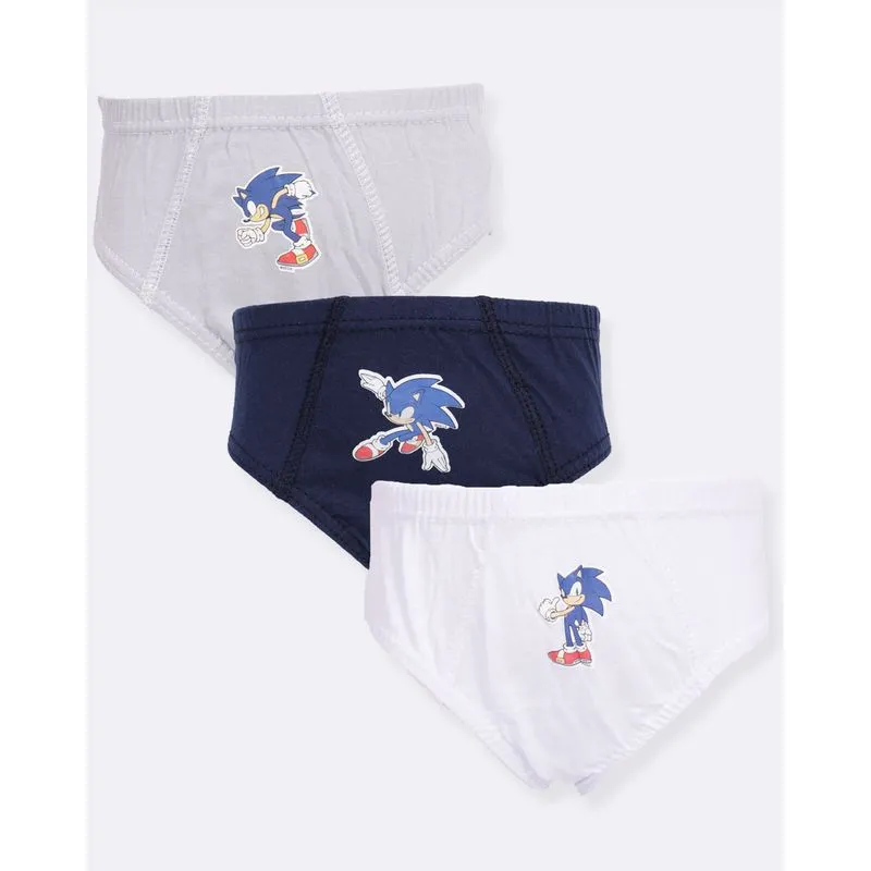 Kit 3 Cuecas Infantil Slip Sonic Estampa E Cores Sortidas 6