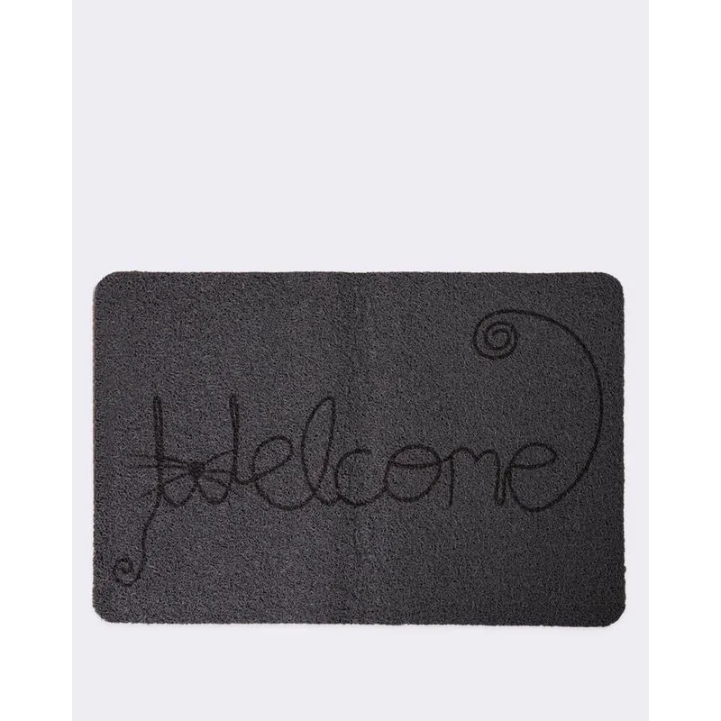 Tapete De Porta 40cm x 60cm Estampa Sortidas Preto UN