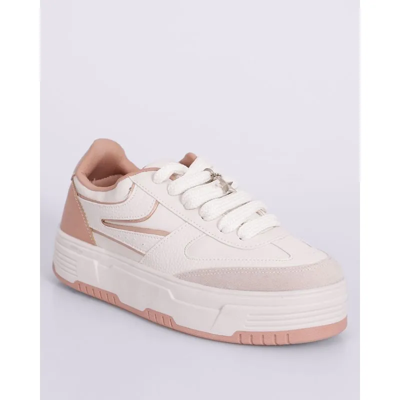Tênis Feminino Donatta Casual Com Pingente Bege 39