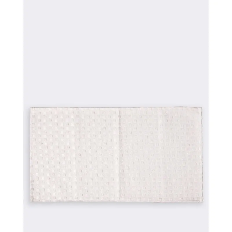 Tapete Trilho Texturizado Quadradinho 40cm x 70cm Off White UN