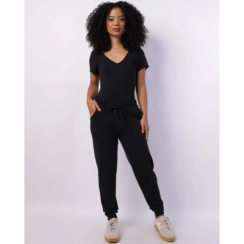 Calça Feminina Jogger Com Bolsos Preta M
