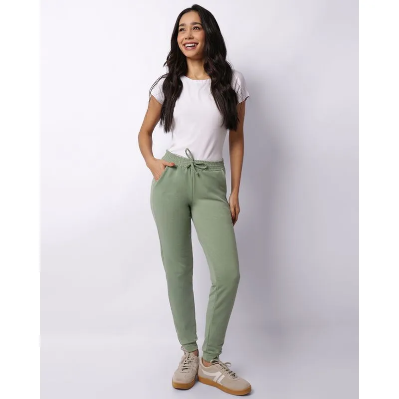 Calça Feminina Jogger Com Bolsos Verde P