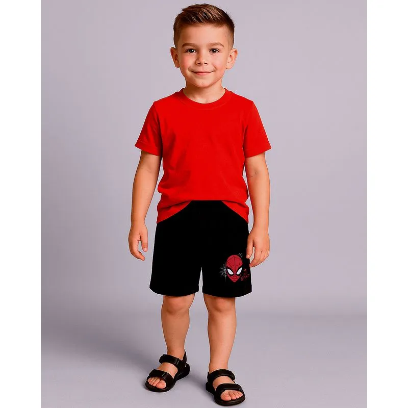 Bermuda Infantil Moletinho Marvel Homem Aranha Preta 8