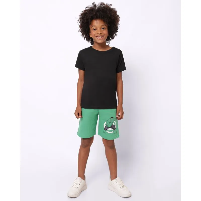 Bermuda Infantil Moletinho Marvel Hulk Verde 12