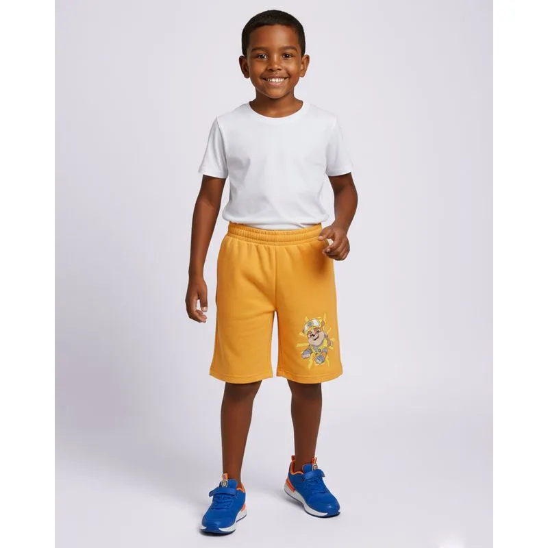 Bermuda Infantil Algodão Patrulha Canina Mostarda 12