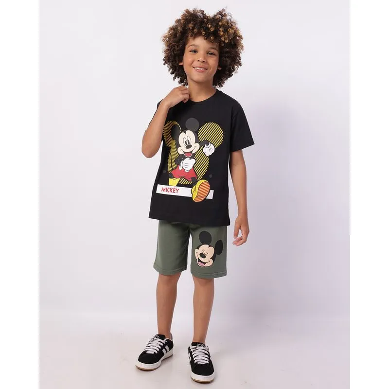 Bermuda Infantil Motelinho Disney Mickey Verde 8