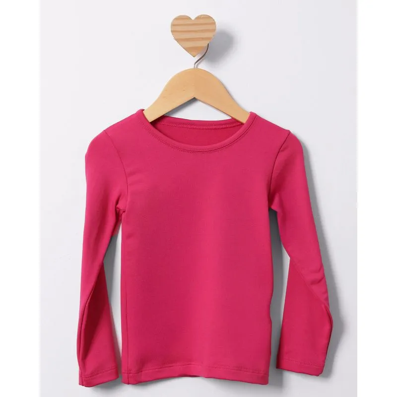 Blusa Bebê Manga Longa Térmica Rosa 1