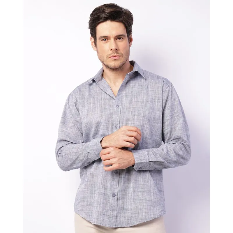 Camisa Masculina Manga Longa Cinza G