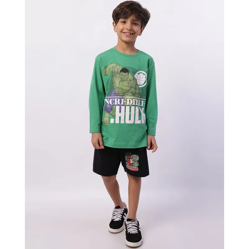 Bermuda Infantil Moletinho Reta Marvel Os Vingadores Preta 4