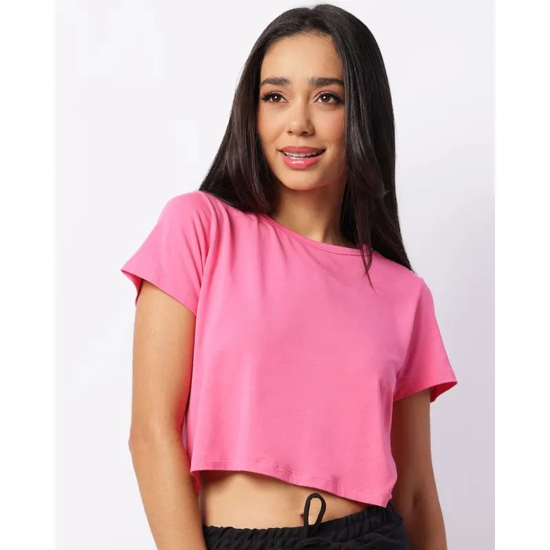 Blusa Feminina Manga Curta Básica Rosa GG