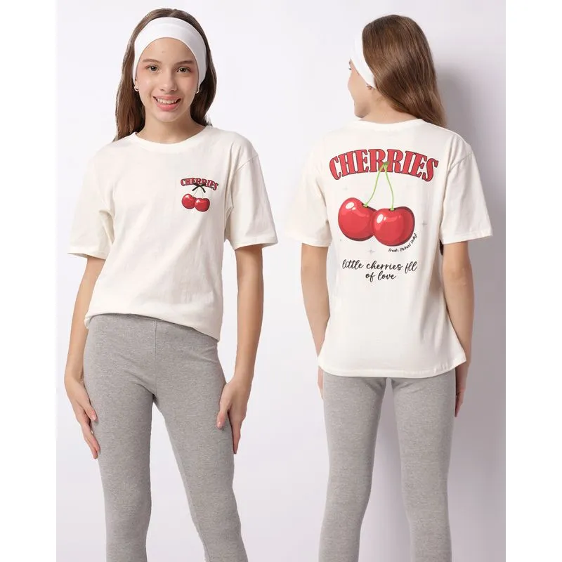 Camiseta Juvenil Estampa Frente E Costas Off White 10