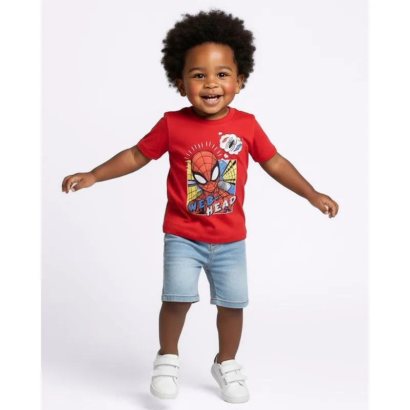 Camiseta Bebê Marvel Homem Aranha Vermelho 2