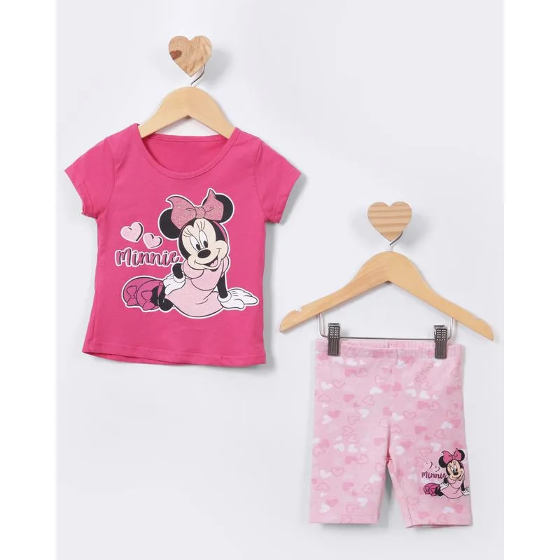 Conjunto Bebê Curto Disney Minnie Rosa 2
