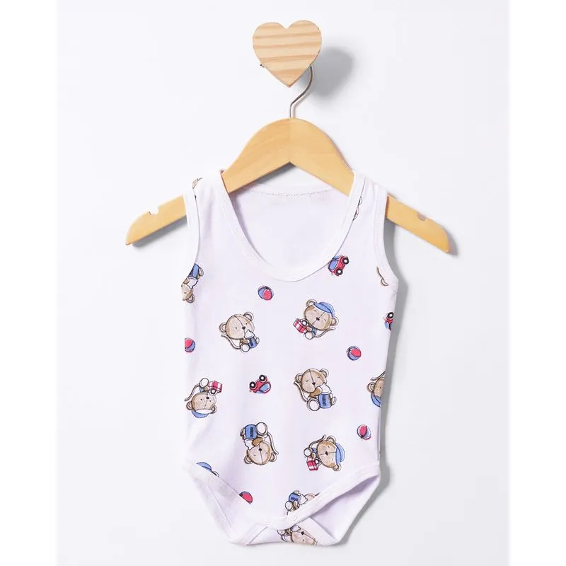 Body Bebê Regata Estampa Sortidas Branco M