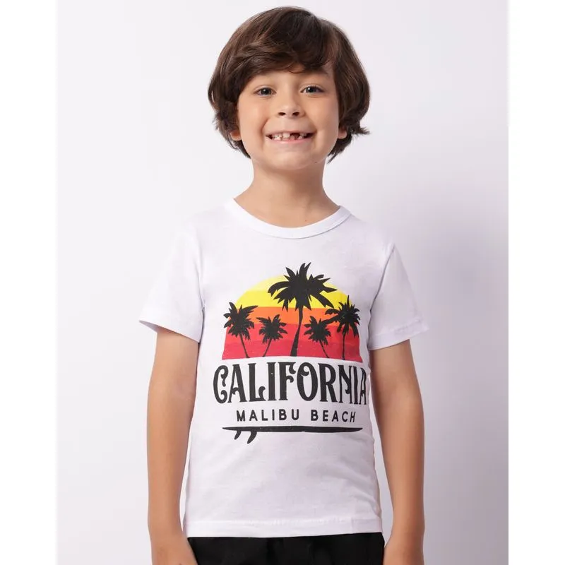 Camiseta Infantil Estampa Sortidas Manga Curta Branca 14