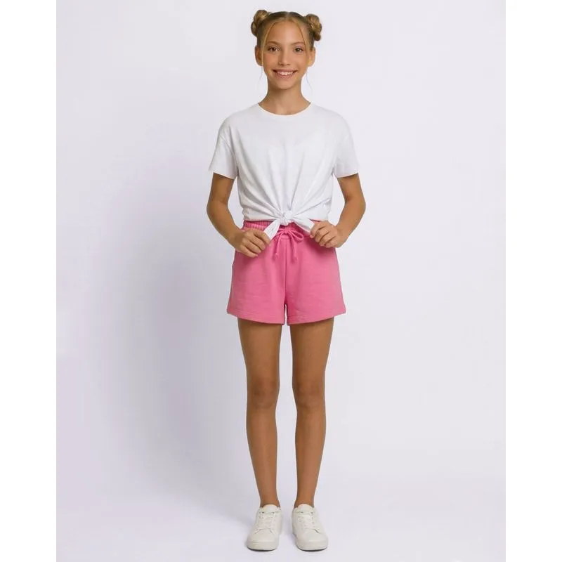 Short Juvenil Moletinho Rosa 10