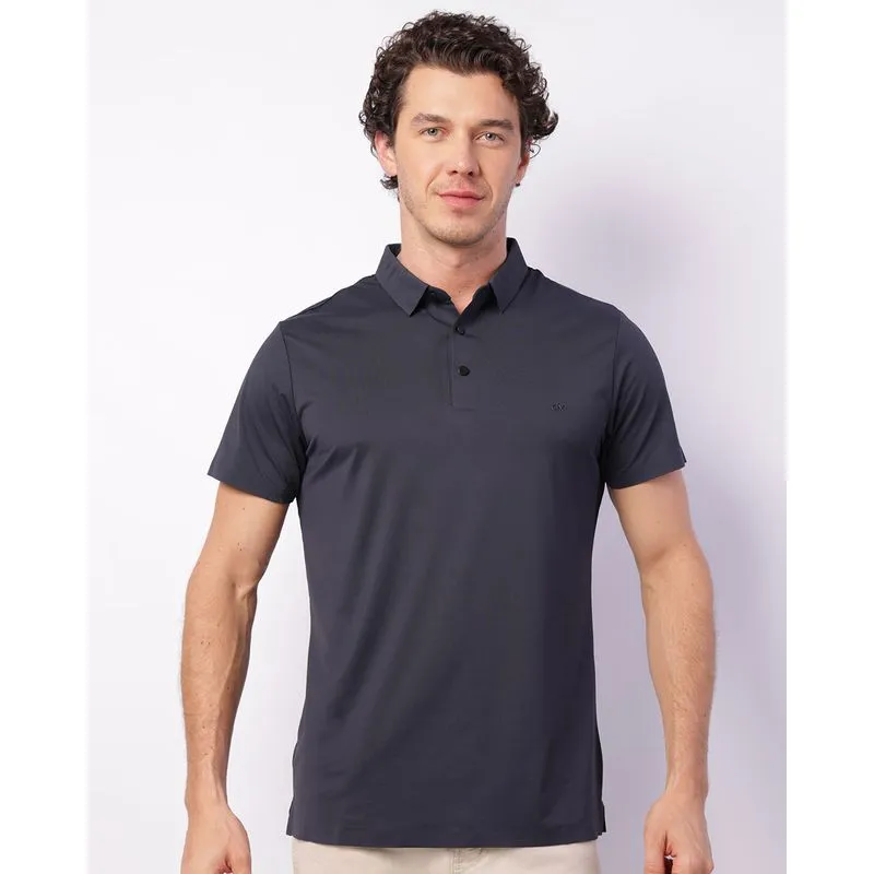 Camisa Polo Masculina Manga Curta Marinho P