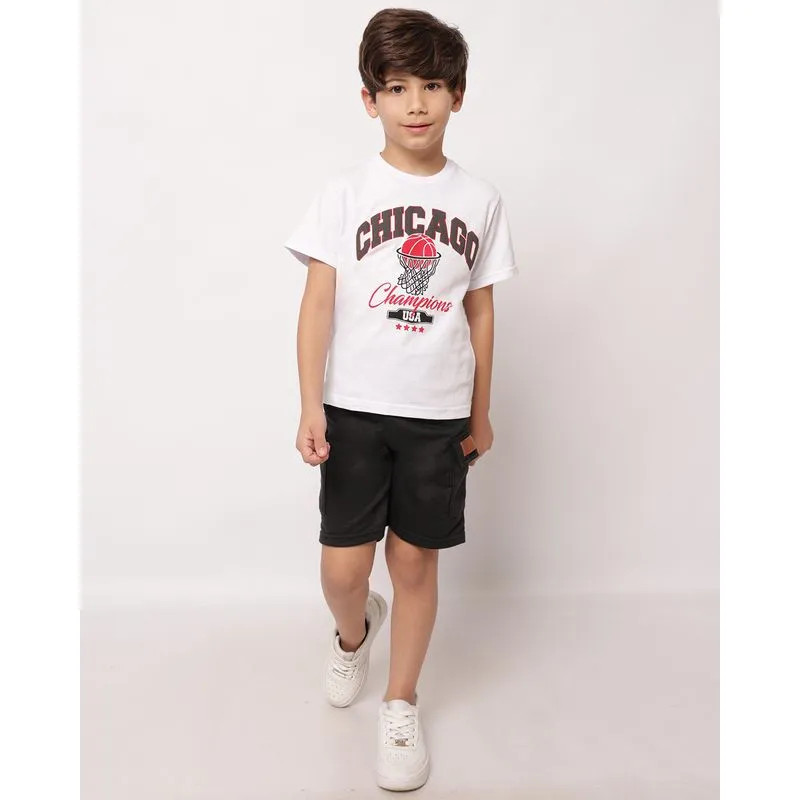 Bermuda Infantil Moletinho Cargo Preta 4