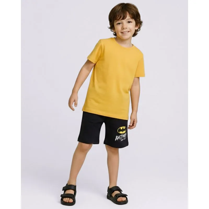 Bermuda Infantil Moletinho DC Comics Estampa Batman Preta 6